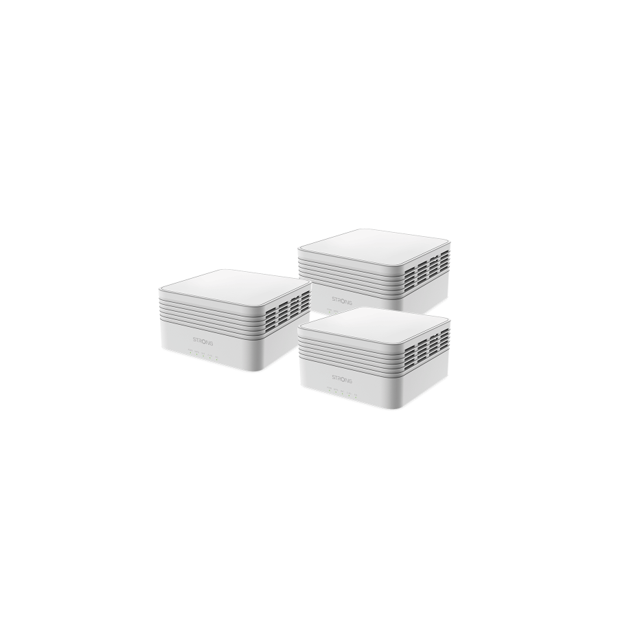 24349-Strong MESHTRIAX3000 sistema Wi-Fi Mesh (Wi-Fi en malla) Doble banda (2,4 GHz / 5 GHz) Wi-Fi 6 (802.11ax) Blanco 3 24349-Strong MESHTRIAX3000 sistema Wi-Fi Mesh (Wi-Fi en malla) Doble banda (2,4 GHz / 5 GHz) Wi-Fi 6 (802.11ax) Blanco 3
