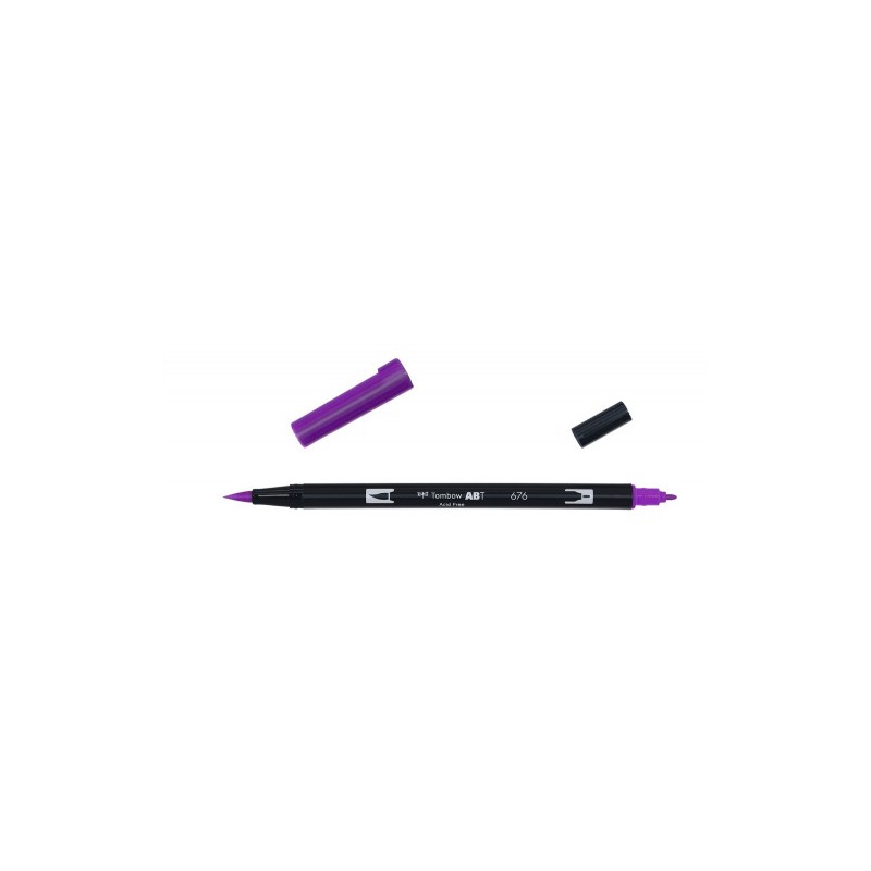 2442-ROTULADOR DOBLE PUNTA PINCEL COLOR ROYAL PURPLE TOMBOW ABT-676