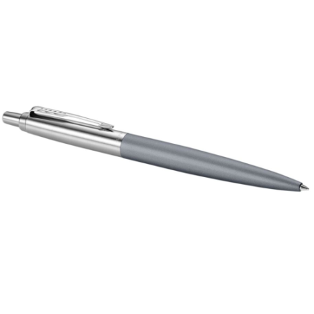 24421-BOLIGRAFO JOTTER XL ALEXANDRA GRIS MATE RIBETE DE COLOR CROMO PLUMIN MEDIO TINTA AZUL PARKER 2068360