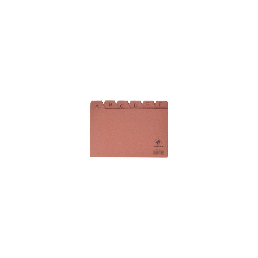 24490-INDICE FICHEROS CARTON CUERO A-Z (200X120 MM) No. 4 MARIOLA 3104 24490-INDICE FICHEROS CARTON CUERO A-Z (200X120 MM) No. 4 MARIOLA 3104