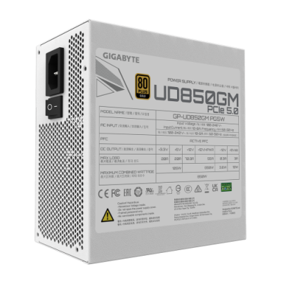 GIGABYTE UD850GM PG5W unidad de fuente de alimentacion 850 W 204 pin ATX ATX Negro