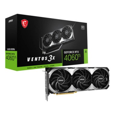 VGA MSI RTX 4060 TI VENTUS 3X 16G OCNVRTX4060TIGDDR616GB128BITHDMI3DP