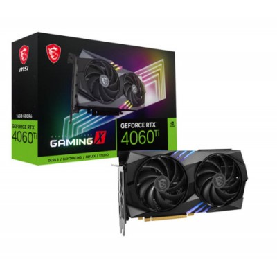 VGA MSI RTX 4060 TI GAMING X 16GNVRTX4060TIGDDR616GB128BITHDMI3DP 2 VENTILADORES