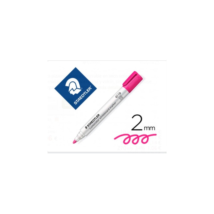 24600-MARCADOR PIZARRA LUMOCOLOR MARKER 351 TRAZO 2MM. ROSA STAEDTLER 351-20 24600-MARCADOR PIZARRA LUMOCOLOR MARKER 351 TRAZO 2MM. ROSA STAEDTLER 351-20