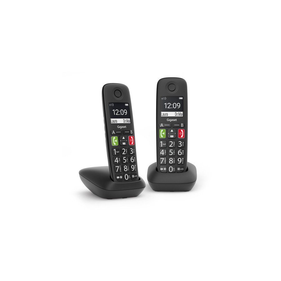 24626-Gigaset E290 Duo Telefono DECT/analogico Identificador de llamadas Negro 24626-Gigaset E290 Duo Telefono DECT/analogico Identificador de llamadas Negro
