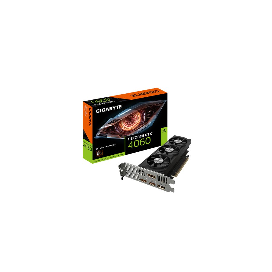 24665-Gigabyte GeForce RTX 4060 OC Low Profile 8G NVIDIA GeForce RTX- 4060 8 GB GDDR6 24665-Gigabyte GeForce RTX 4060 OC Low Profile 8G NVIDIA GeForce RTX- 4060 8 GB GDDR6