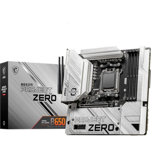 24760-PLACA MSI B650M PROJECT ZERO,BTF,AMD,AM5,B650,4DDR5,256GB,HDMI+DP,4SATA3/6G+2M.2,9USB3.2,2.5GB+WIFI6E+BT5.3,MATX