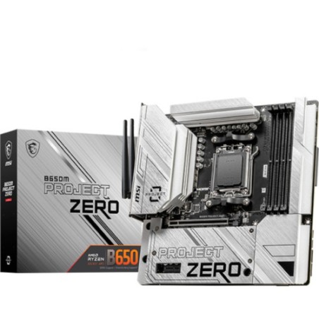 24760-PLACA MSI B650M PROJECT ZERO,BTF,AMD,AM5,B650,4DDR5,256GB,HDMI+DP,4SATA3/6G+2M.2,9USB3.2,2.5GB+WIFI6E+BT5.3,MATX