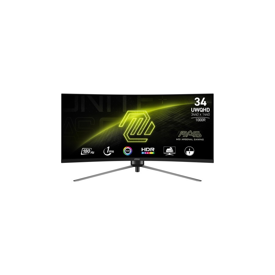 24850-MSI MAG 345CQR pantalla para PC 86,4 cm (34") 3440 x 1440 Pixeles UltraWide Dual Quad HD Negro