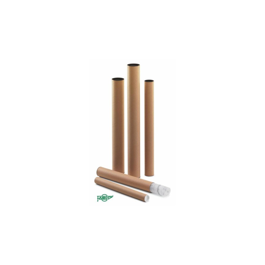 24891-TUBO CARTON PORTAPLANOS CON TAPAS 460 X 40 MM FAIBO 950-1