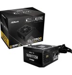 24991-FUENTE ALIMENTACION ASROCK CL-750G,PSU,750W,80 PLUS GOLD,120MM,ACTIVE PFC,PCI-E 5.1 (12+4pin)x1,PCI-E (6+2 pin)x4,