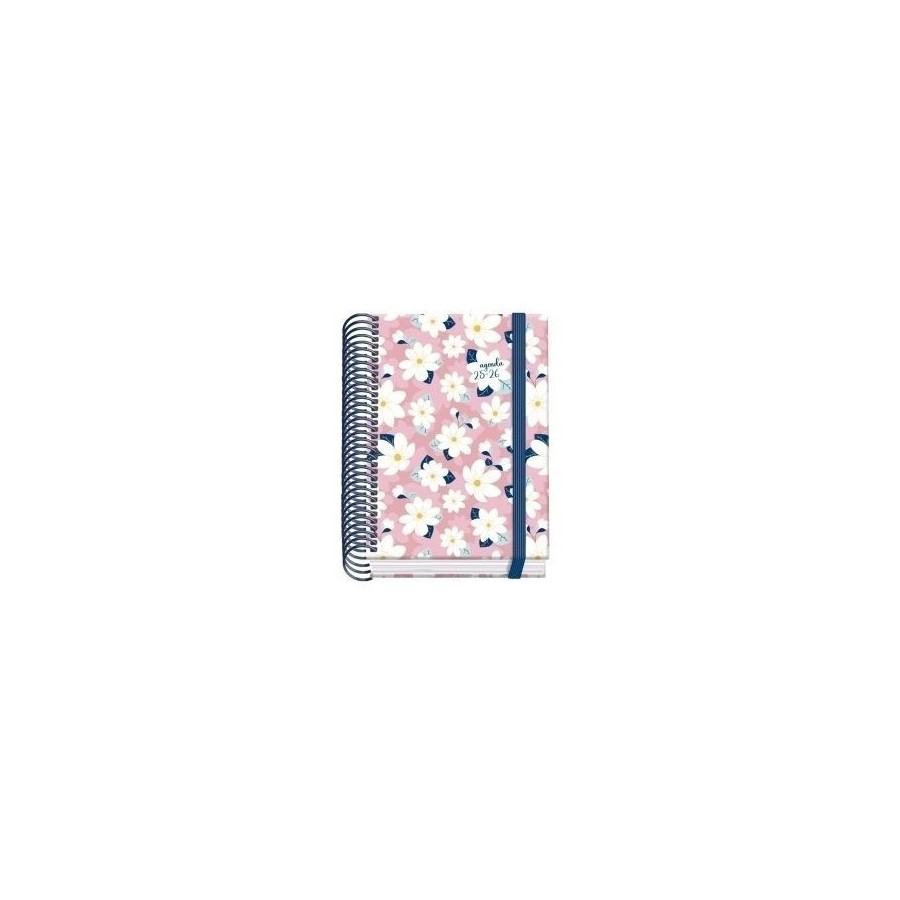 25027-AGENDA ESCOLAR 2025-2026 TAMANO A6 TAPA CARTON FORRADO DIA PAGINA PRIME CAMOMILLE DOHE 52049