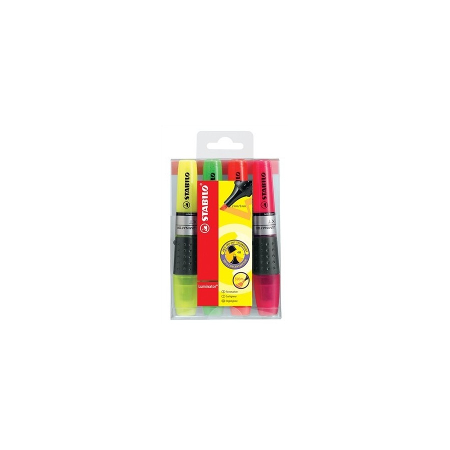 25250-ESTUCHE 4 MARCADORES FLUORESCENTES LUMINATOR TRAZO 2/5MM. STABILO 71/4 25250-ESTUCHE 4 MARCADORES FLUORESCENTES LUMINATOR TRAZO 2/5MM. STABILO 71/4