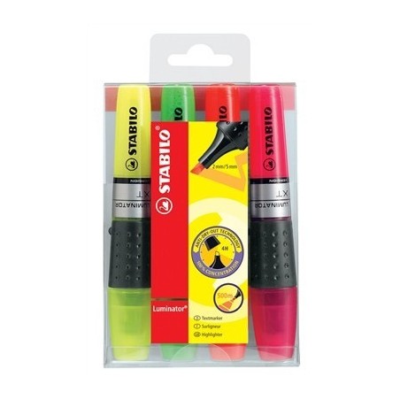 25250-ESTUCHE 4 MARCADORES FLUORESCENTES LUMINATOR TRAZO 2/5MM. STABILO 71/4