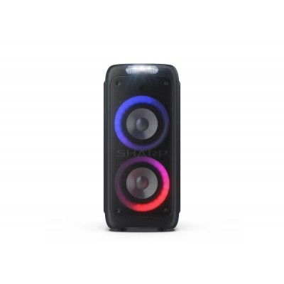 SHARP PS 949 FUNCIoN KARAOKE MICROFONO INCLUIDO C ON TWS BLUETOOTH UEBX2 2X633MM LUCES MULTICOLOR Y ESTROBOSCoPICA POTENCIA 132