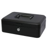 2534-CAJA CAUDALES CON BANDEJA Y CIERRE TAMANO GRANDE 25X9X17 CM. NEGRA BISMARK 318738