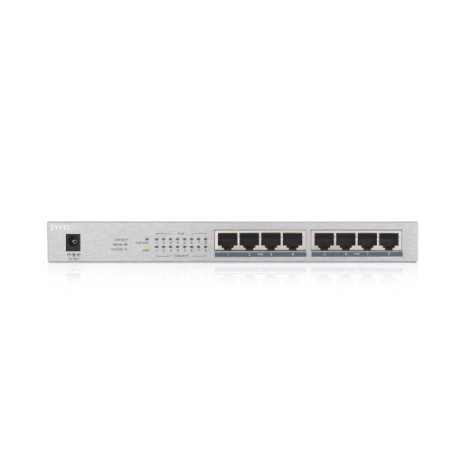 25399-Zyxel GS1008HP No administrado Gigabit Ethernet (10/100/1000) Energia sobre Ethernet (PoE) Gris