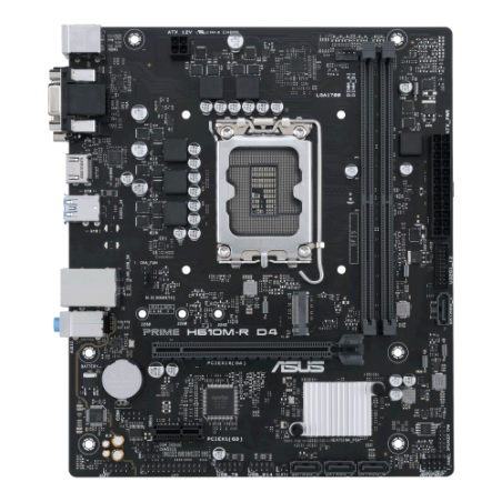 25469-ASUS PRIME H610M-R D4 Intel H610 LGA 1700 micro ATX