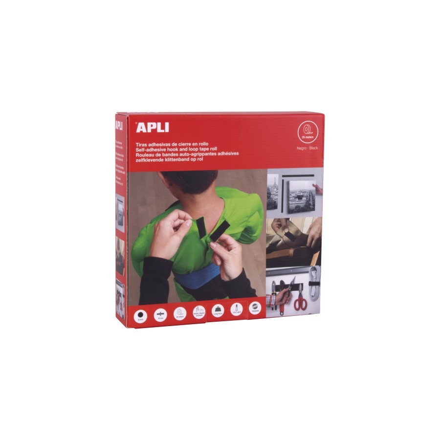 25537-DISPENSADOR 25M CINTA ADHESIVA TIPO VELCRO COLOR NEGRO 20 MM APLI 17018 25537-DISPENSADOR 25M CINTA ADHESIVA TIPO VELCRO COLOR NEGRO 20 MM APLI 17018
