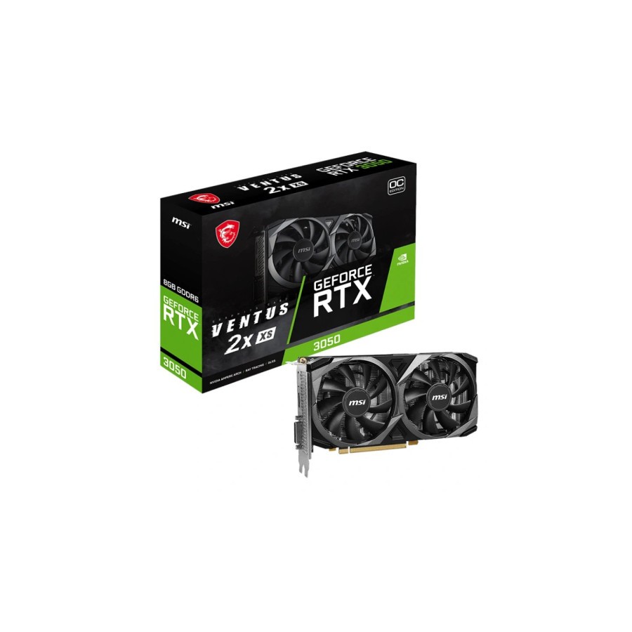 25574-VGA MSI RTX 3050 VENTUS 2X XS 8G OC,NV,RTX3050,GDDR6,8GB,128BIT,HDMI+3DP,TORX FAN 3.0,2 VENTILADORES 25574-VGA MSI RTX 3050 VENTUS 2X XS 8G OC,NV,RTX3050,GDDR6,8GB,128BIT,HDMI+3DP,TORX FAN 3.0,2 VENTILADORES