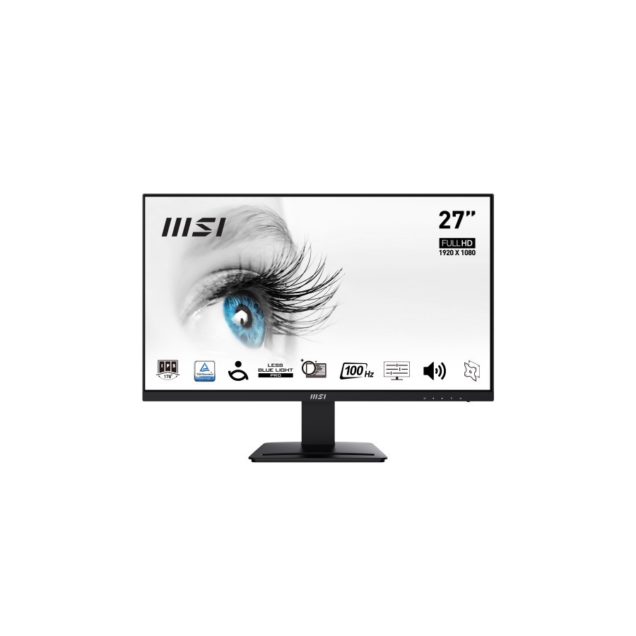 25589-MSI Pro MP273A pantalla para PC 68,6 cm (27") 1920 x 1080 Pixeles Full HD LED Negro 25589-MSI Pro MP273A pantalla para PC 68,6 cm (27") 1920 x 1080 Pixeles Full HD LED Negro