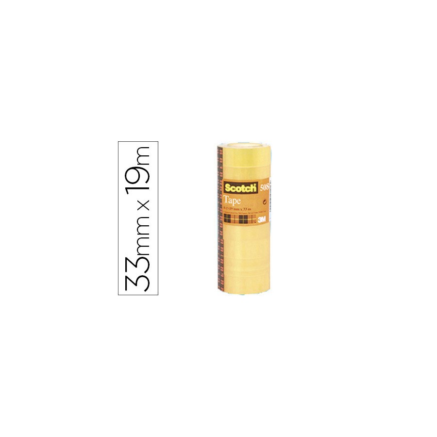 25664-PACK 8 ROLLOS CINTAS ADHESIVAS TRANSPARENTE 19MM X 33M 508/1933 SCOTH 7100213205 25664-PACK 8 ROLLOS CINTAS ADHESIVAS TRANSPARENTE 19MM X 33M 508/1933 SCOTH 7100213205