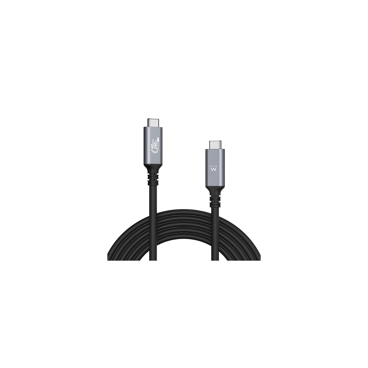 Ewent EC1070 cable USB 1 m USB4 Gen 3x2 USB C Negro