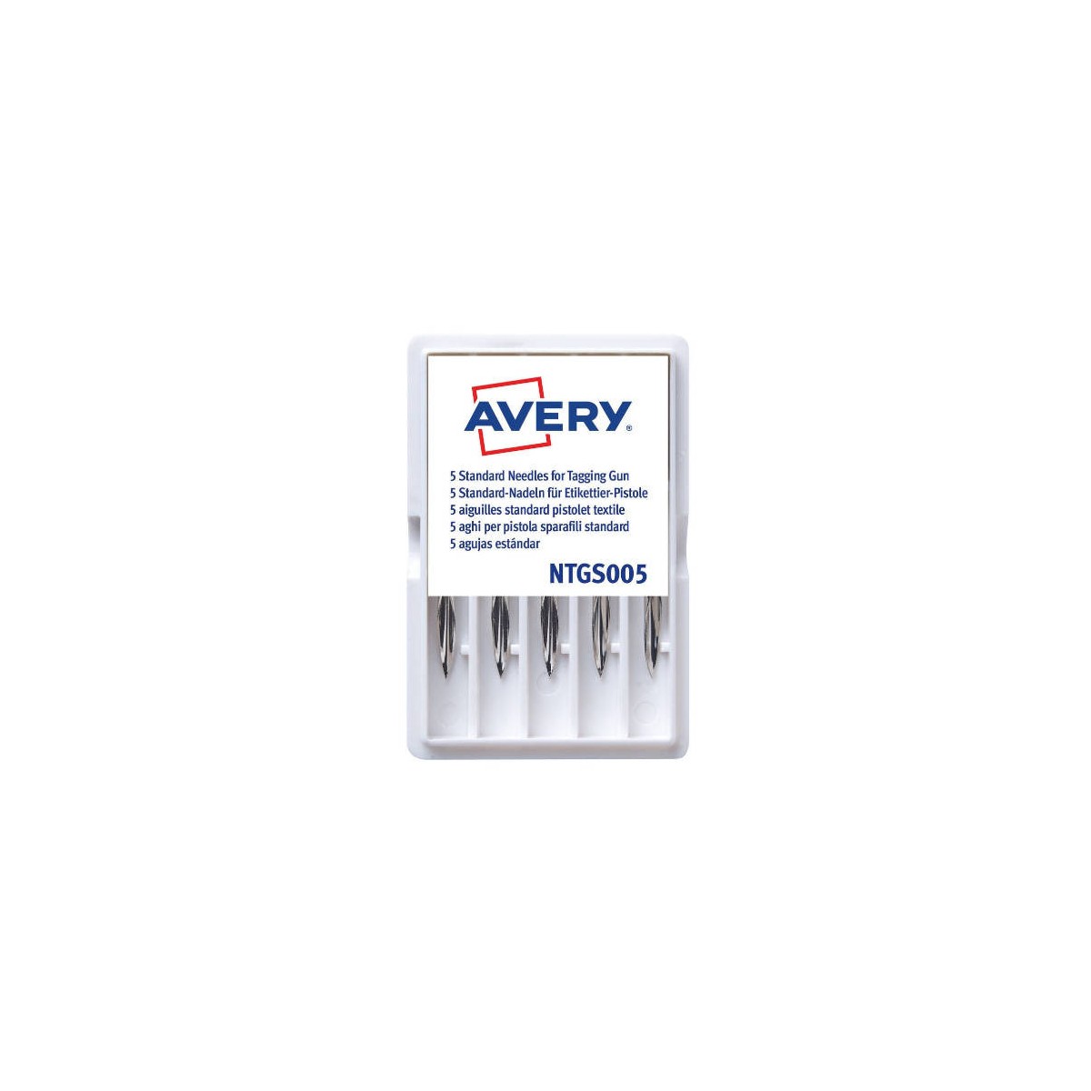 AGUJAS ESTaNDAR CORTAS CON BASE DE PLaSTICO AVERY NTGS005