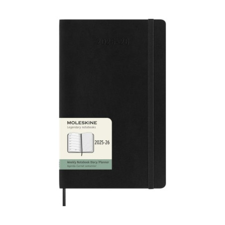 26135-AGENDA 18M 2025-2026 SEMANAL L (13 X 21 CM) NEGRA TAPA BLANDA MOLESKINE DSB18WN3Y26