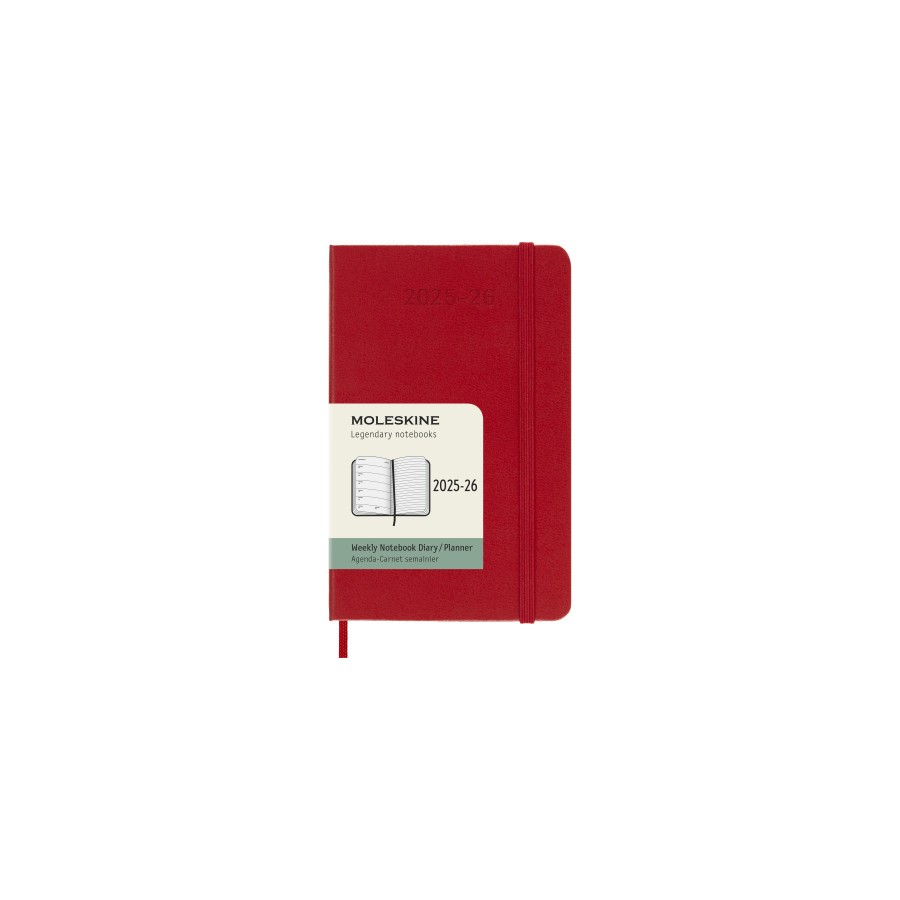 26144-AGENDA 18M 2025-2026 SEMANAL P (9 X 14 CM) ROJO TAPA DURA MOLESKINE DHF218WN2Y26