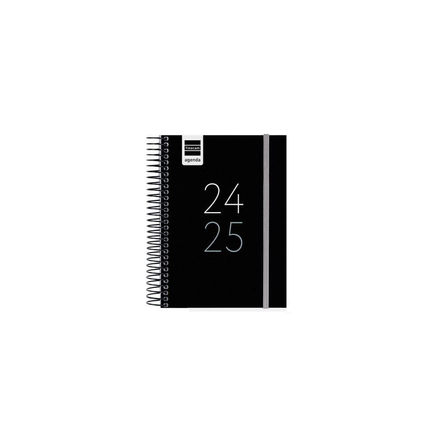 26173-AGENDA ESCOLAR 2025-2026 TAMANO A5 TAPA CARTON FORRADO SEMANA VISTA MODELO SYSTEM BASIC NEGRO DOHE 52059