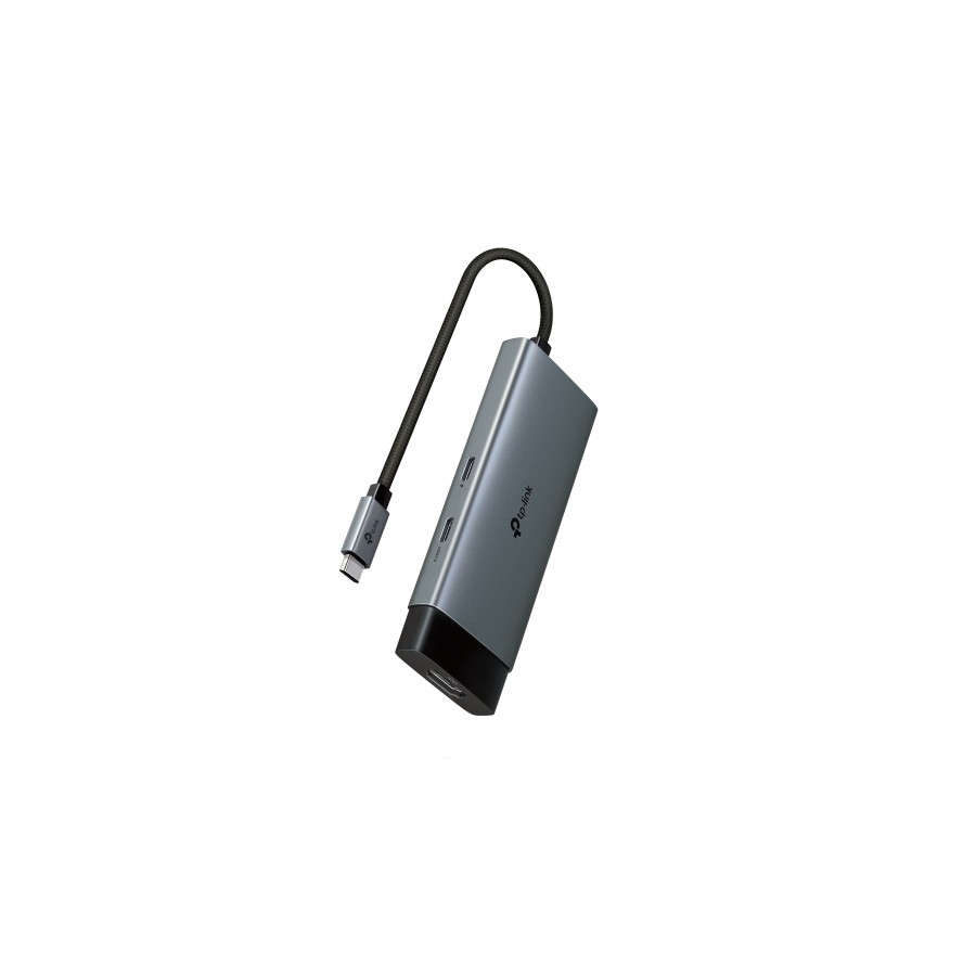 26208-TP-Link UH5020C hub de interfaz USB Tipo C 5000 Mbit/s Gris