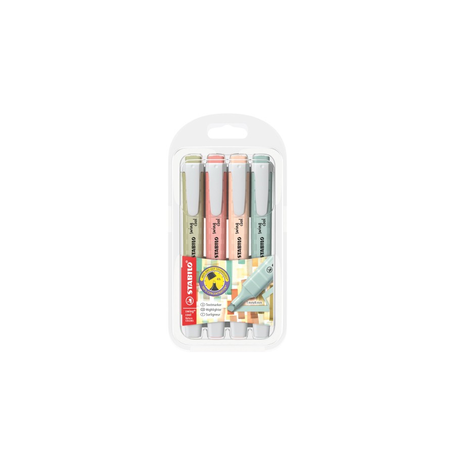 26262-ESTUCHE PLASTICO SWING COOL NATURE 4 UNIDADES SURTIDAS TRAZO 1/4MM. STABILO 275/4-09 26262-ESTUCHE PLASTICO SWING COOL NATURE 4 UNIDADES SURTIDAS TRAZO 1/4MM. STABILO 275/4-09