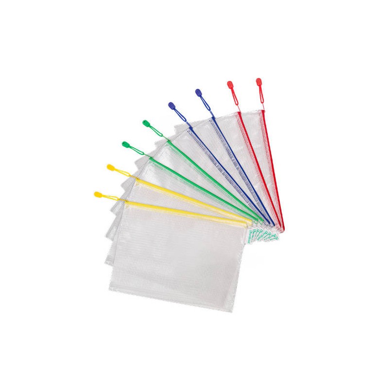 2638-PACK DE 8 BOLSAS ZIPPER MULTIUSOS PVC - CON CIERRE CREMALLERA A4 SURTIDO TARIFOLD 509009 2638-PACK DE 8 BOLSAS ZIPPER MULTIUSOS PVC - CON CIERRE CREMALLERA A4 SURTIDO TARIFOLD 509009
