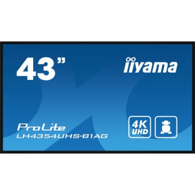 iiyama LH4354UHS B1AG pantalla de senalizacion Pantalla plana para senalizacion digital 108 cm 425 LCD Wifi 500 cd m 4K Ultra H