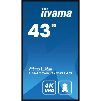 iiyama LH4354UHS B1AG pantalla de senalizacion Pantalla plana para senalizacion digital 108 cm 425 LCD Wifi 500 cd m 4K Ultra H