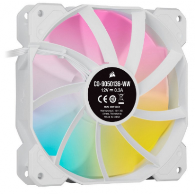 VENTILADOR CAJA CORSAIR AR120 SLIM SERIES AF120 ICUE RGB ARGB COMPATIBLE BLANCO SINGLE PACK CO 9050168 WW