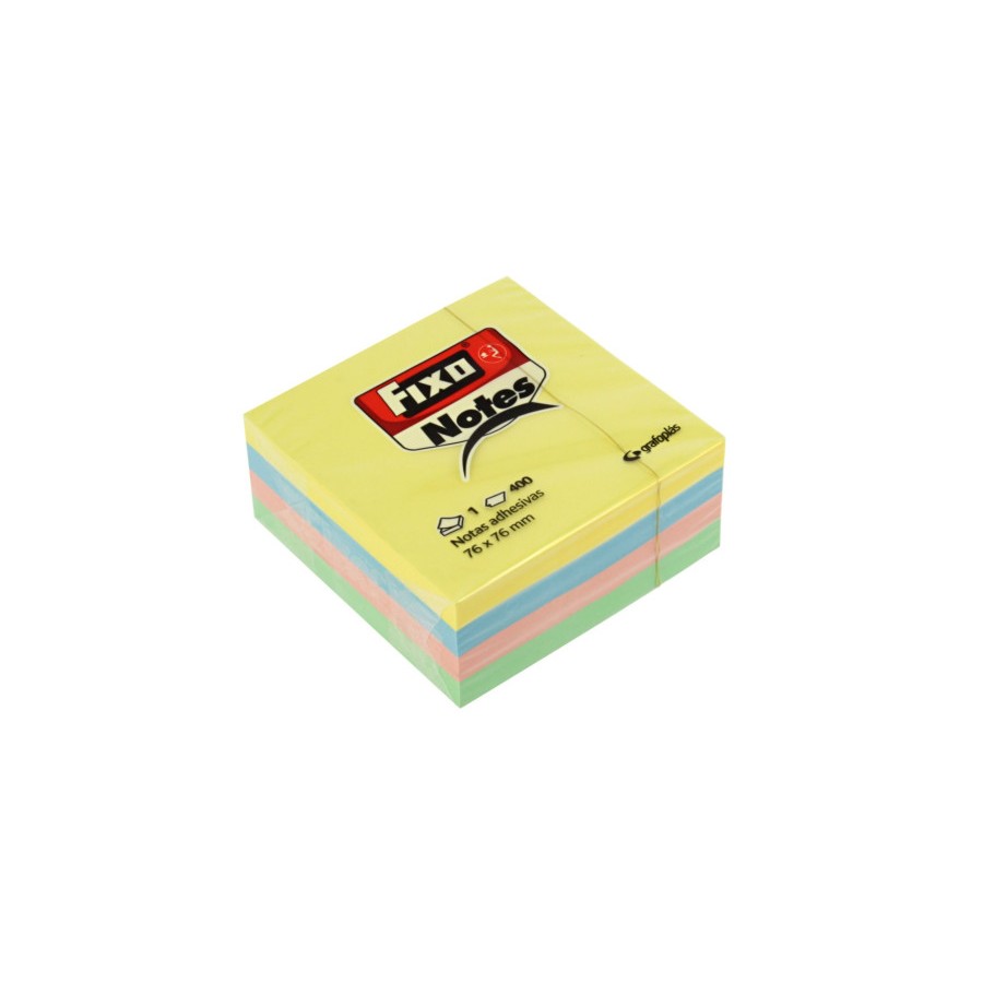 26419-CUBO 400 NOTAS ADHESIVAS 76X76MM PASTEL FIXO 65005493