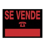 26474-CARTEL "SE VENDE" 500X350 MM PVC NEGRO ARCHIVO 2000 6165 NE