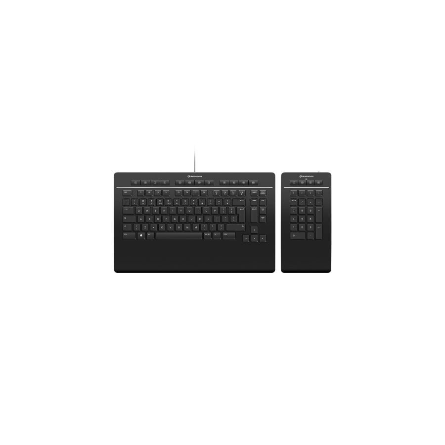 26575-3Dconnexion Keyboard Pro with Numpad teclado Oficina USB + RF Wireless + Bluetooth QWERTY Internacional de EE.UU.
