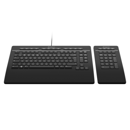 26576-3Dconnexion Keyboard Pro with Numpad teclado Oficina USB + RF Wireless + Bluetooth QWERTY Internacional de EE.UU.