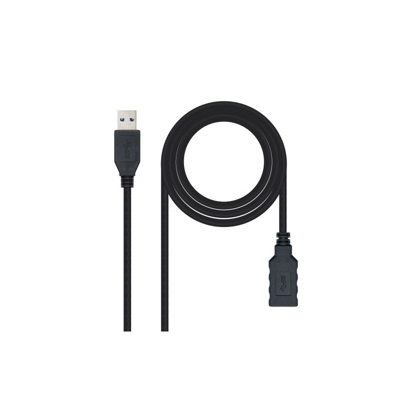 2658-Nanocable Cable USB 3.0, Tipo A/M-A/H, Negro, 3.0 M