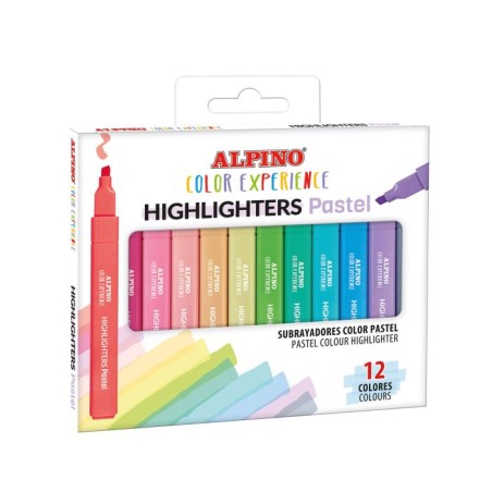 26664-ESTUCHE 6 SUBRAYADORES PASTEL COLOR EXPERIENCE ALPINO SU000012