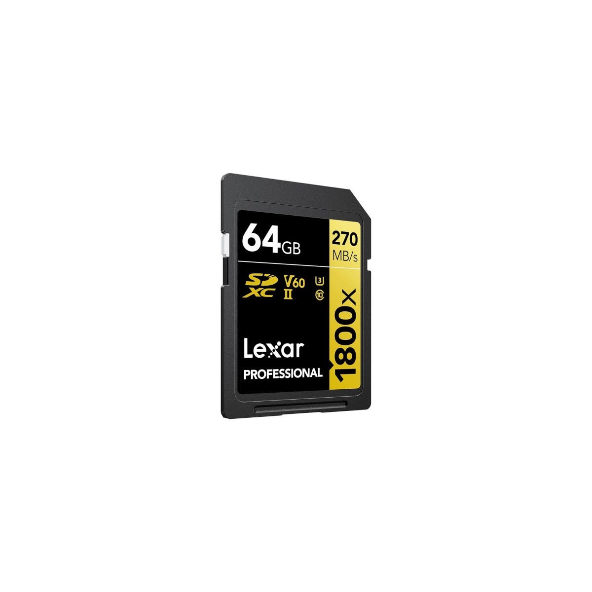 LEXAR 64GB PROFESSIONAL 1800X SDXC UHS II CARDS UP TO 280MB S READ 210MB S WRITE C10 V60 U3