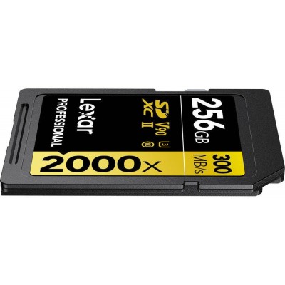 LEXAR 256GB PROFESSIONAL 2000X SDXC UHS II CARDS UP TO 300MB S READ 260MB S WRITE C10 V90 U3