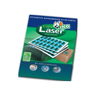 CAJA 100 HOJAS ETIQUETAS BLANCAS CON ESQUINAS REDONDAS LaSER LaSER DE COLOR INYECCIoN DE TINTA FOTOCOPIADORAS 485X254 MM TICO L