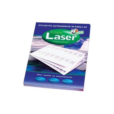 CAJA 100 HOJAS ETIQUETAS BLANCAS SIN MaRGENES LaSER LaSER DE COLOR INYECCIoN DE TINTA FOTOCOPIADORAS 70X37 MM TICO LP4W 7037