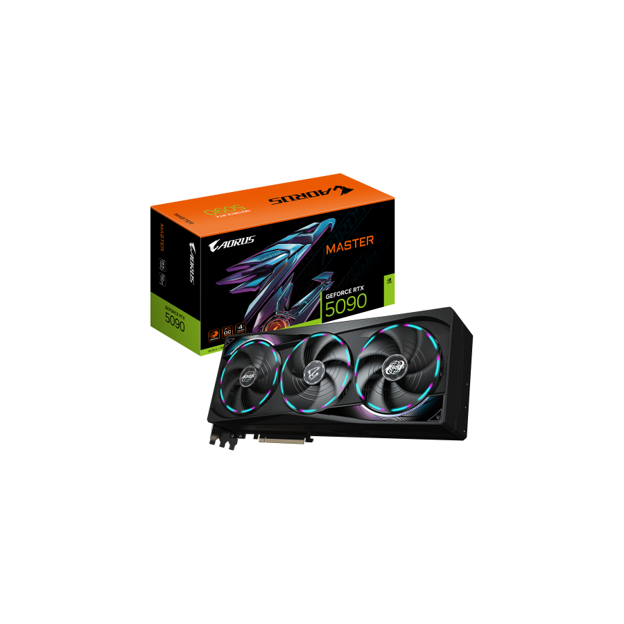 26993-GIGABYTE AORUS GeForce RTX 5090 MASTER 32G Tarjeta Grafica - 32GB GDDR7, 512 bits, PCI-E 5.0, 2655MHz Frecuencia B 26993-GIGABYTE AORUS GeForce RTX 5090 MASTER 32G Tarjeta Grafica - 32GB GDDR7, 512 bits, PCI-E 5.0, 2655MHz Frecuencia B
