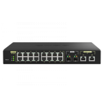 27124-QNAP QSW-M2116P-2T2S switch Gestionado L2 Energia sobre Ethernet (PoE) Negro
