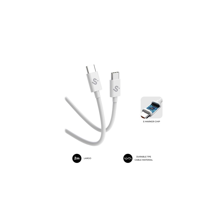 27271-SUBBLIM CABLE PLUS 100W C-C 2m WHITE 27271-SUBBLIM CABLE PLUS 100W C-C 2m WHITE